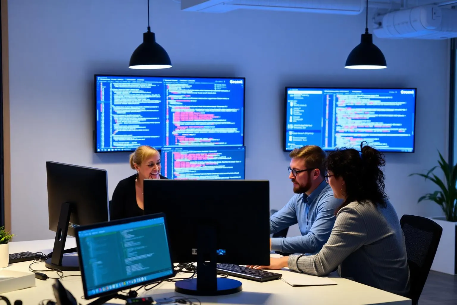 The ZANISS SOFTWARES engineering team strategizing a custom software solution
